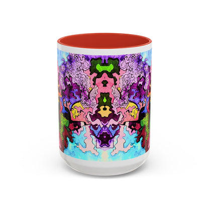 Abstract Colorful Art Coffee Mug — Vibrant Symmetry Accent Mug