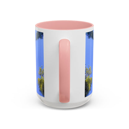 Scenic Pine Tree Sky Accent Coffee Mug – Nature Photography 11/15oz