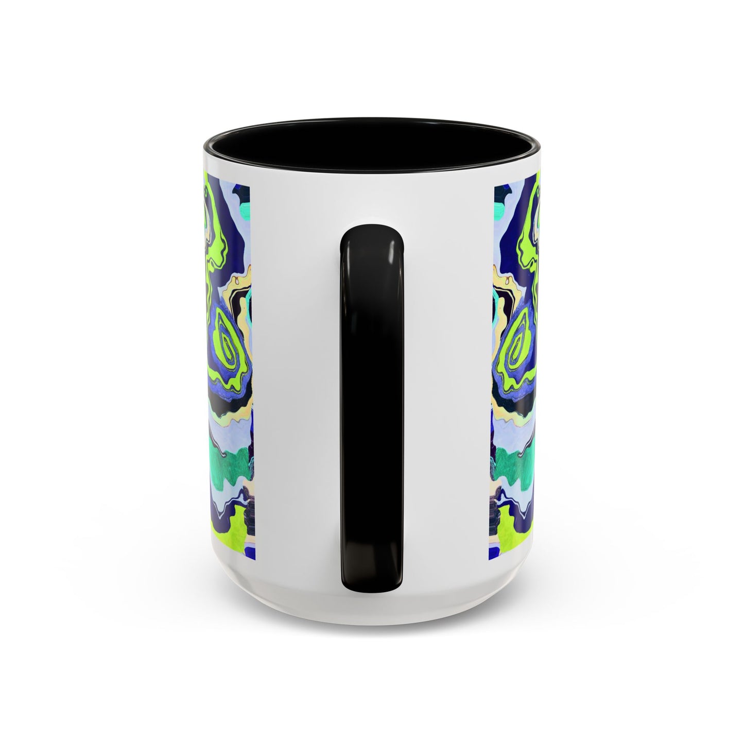 Abstract Blue Swirl Accent Coffee Mug
