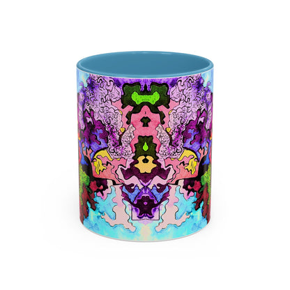 Abstract Colorful Art Coffee Mug — Vibrant Symmetry Accent Mug