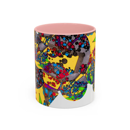 Abstract Colorburst Accent Coffee Mug — Vibrant Pop Art Design