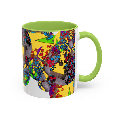 Abstract Colorburst Accent Coffee Mug — Vibrant Pop Art Design