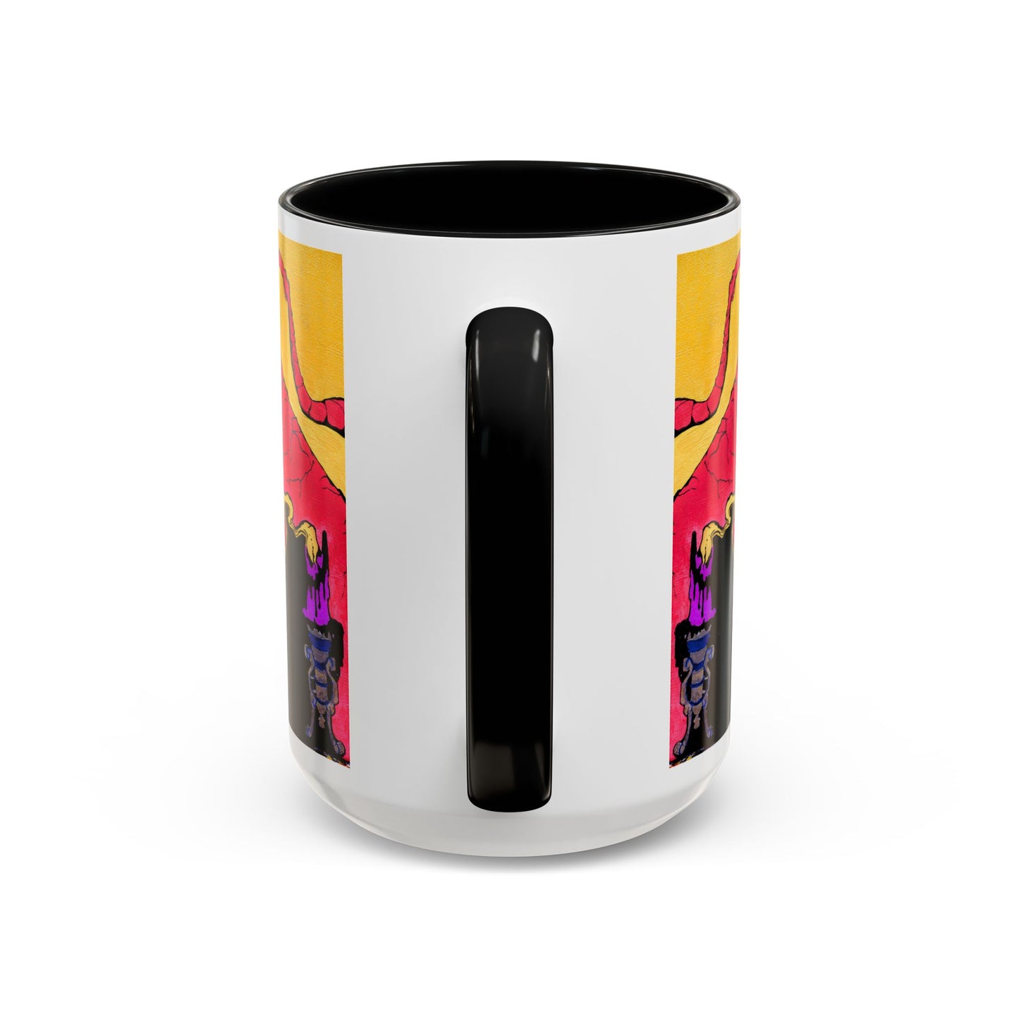 Abstract Mountain Dragon Coffee Mug — Colorful Accent Ceramic Mug (11/15oz)