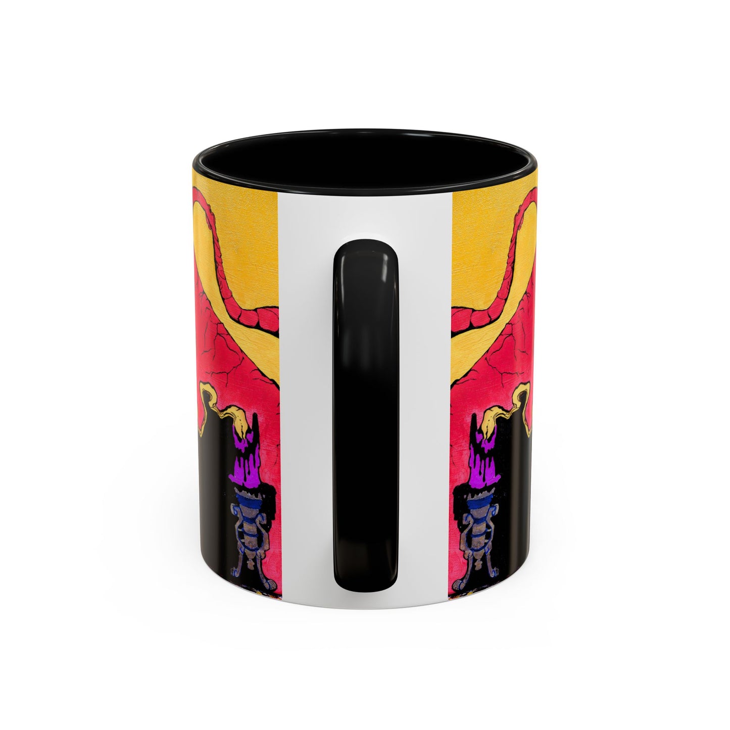 Abstract Mountain Dragon Coffee Mug — Colorful Accent Ceramic Mug (11/15oz)