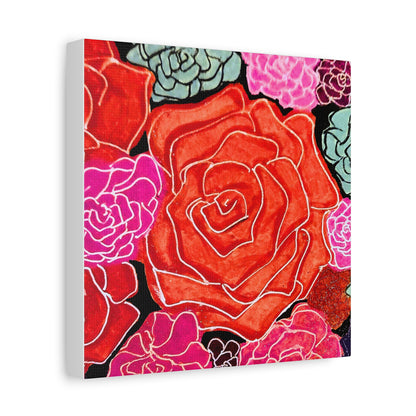 Bold Rose Floral Canvas Print