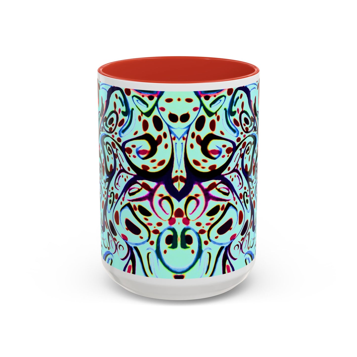 Abstract Floral Accent Coffee Mug