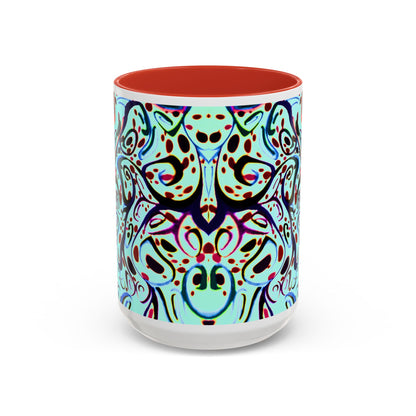 Abstract Floral Accent Coffee Mug