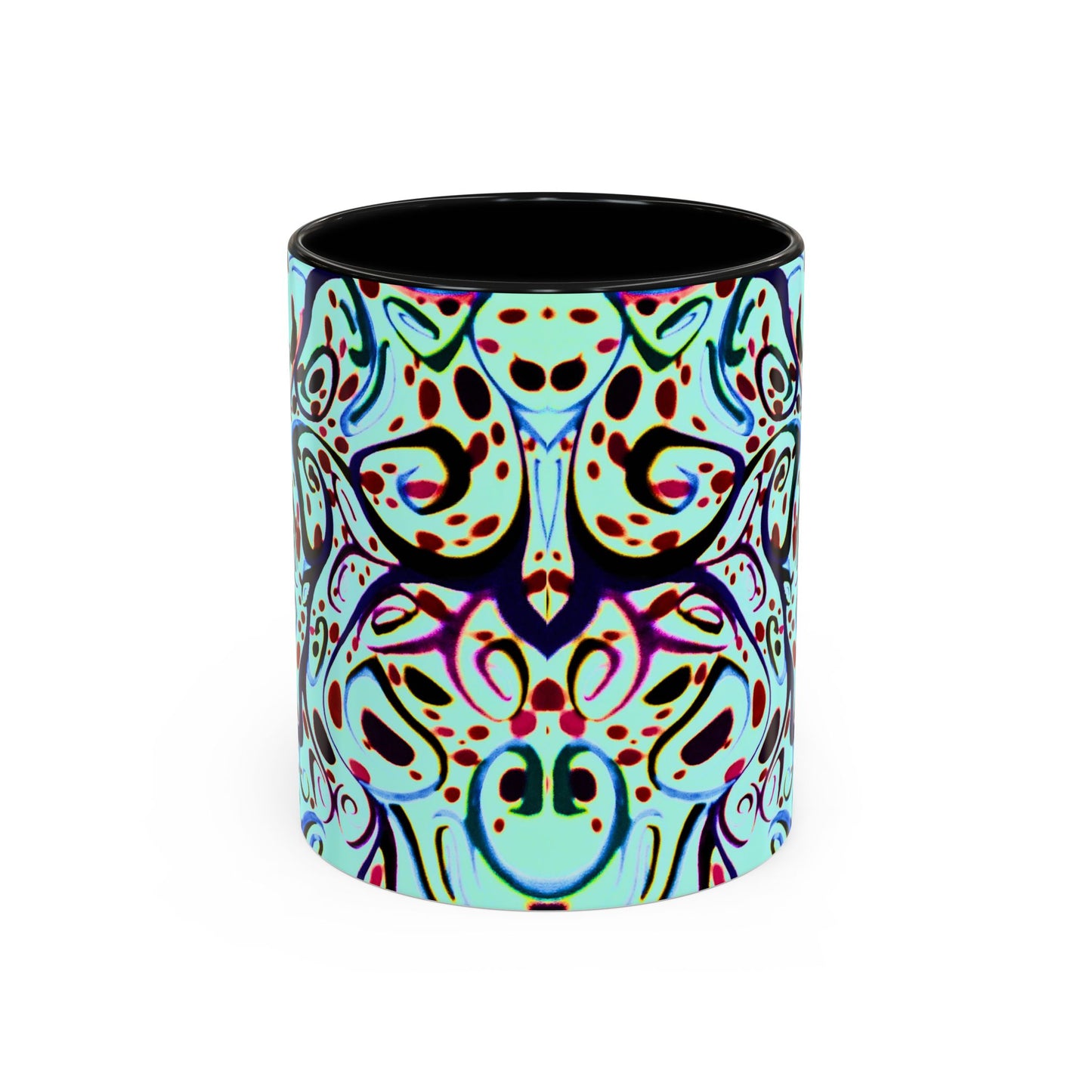 Abstract Floral Accent Coffee Mug