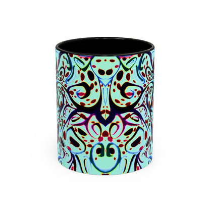 Abstract Floral Accent Coffee Mug