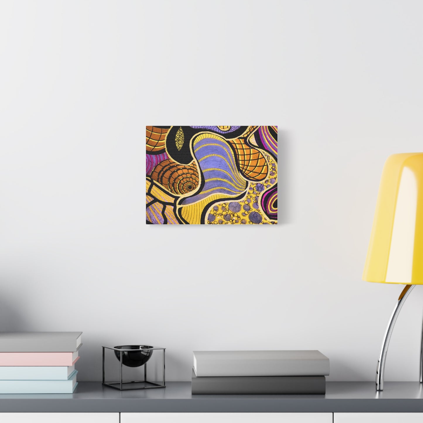 Abstract Gold & Purple Canvas Art