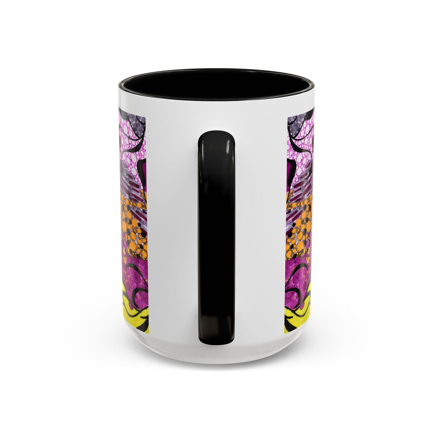 Accent Coffee Mug — Vibrant Abstract Floral Pattern (11/15oz)