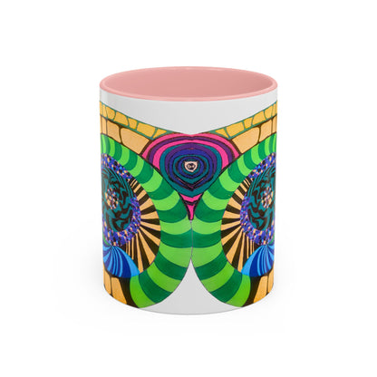 Psychedelic Spiral Accent Coffee Mug – Colorful Abstract Art 11/15oz