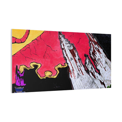 Surreal Mountain Flame Matte Canvas Wall Art