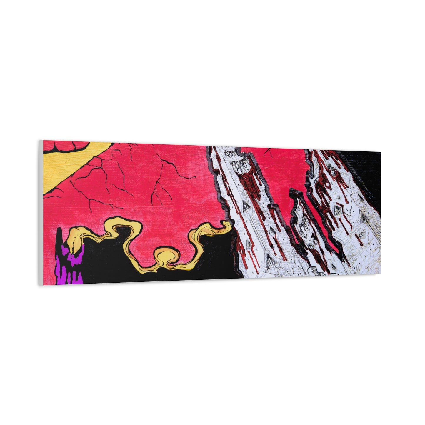 Surreal Mountain Flame Matte Canvas Wall Art