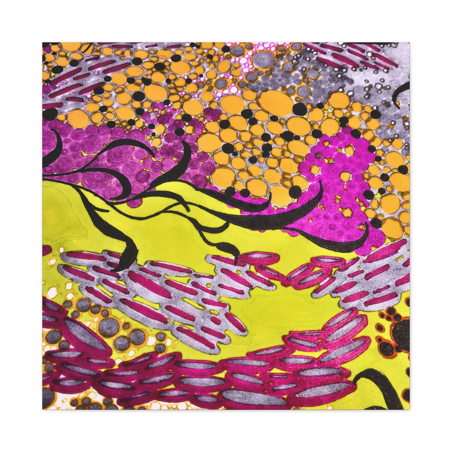 Vibrant Yellow & Magenta Wall Art
