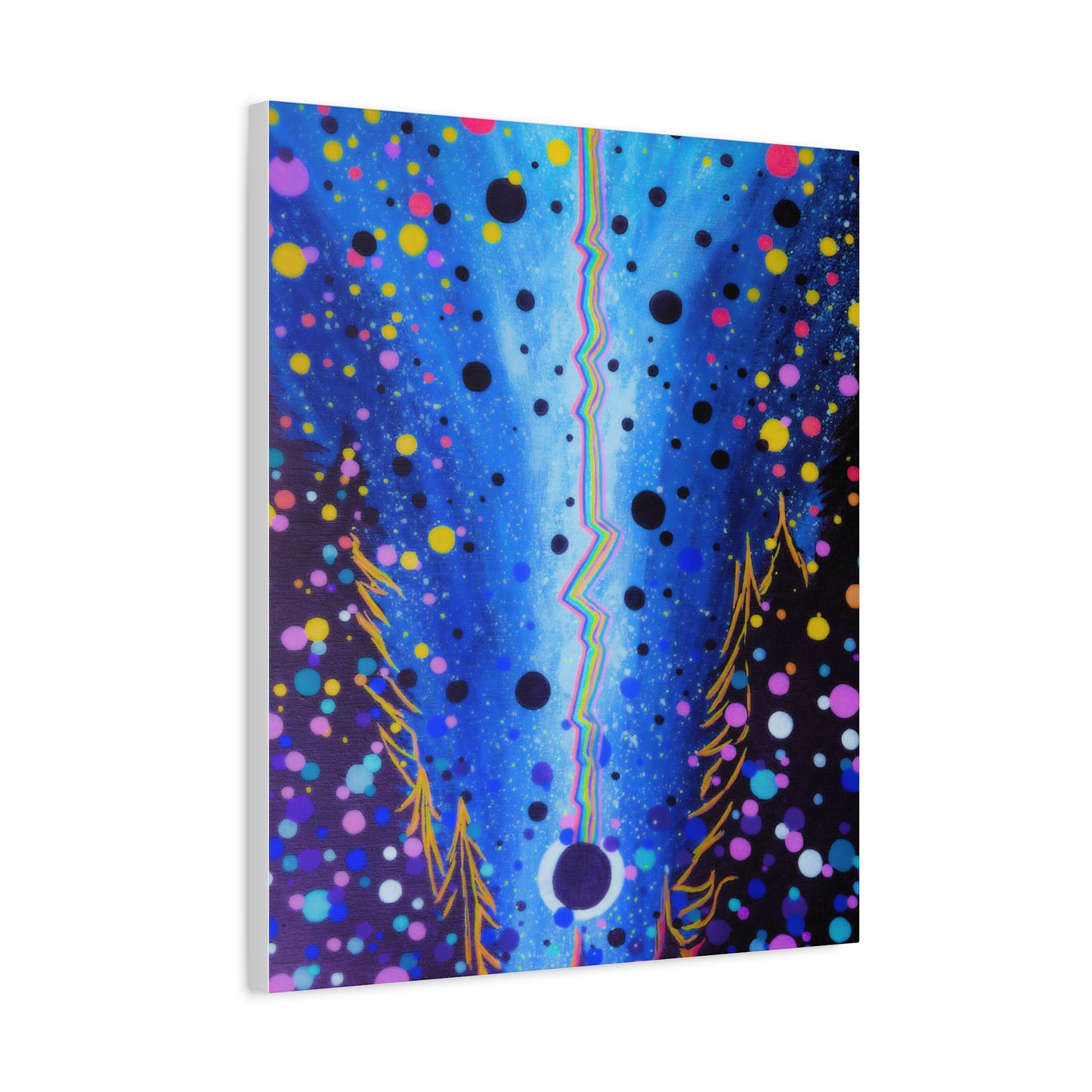 Blue Galaxy Cosmic Night Canvas Art