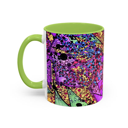 Vibrant Psychedelic Accent Coffee Mug – Colorful Abstract Art (11/15oz)