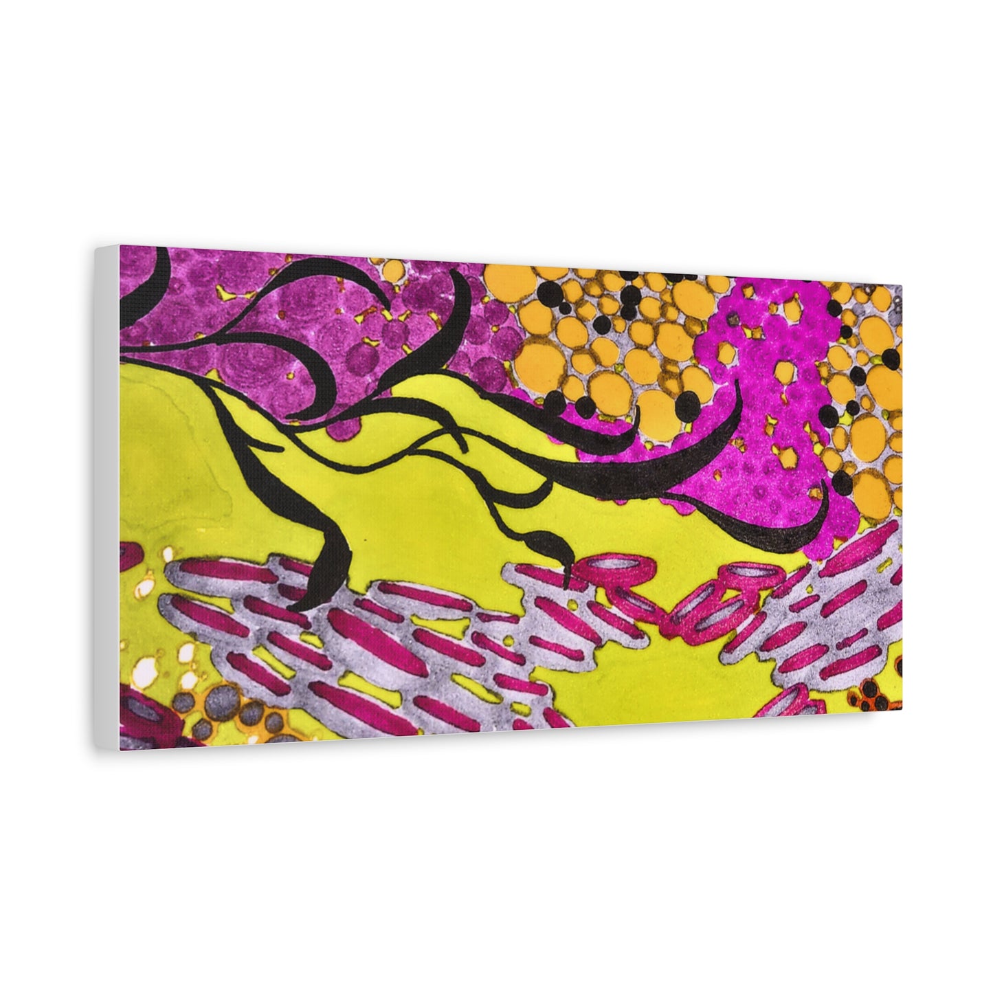 Vibrant Yellow & Magenta Wall Art