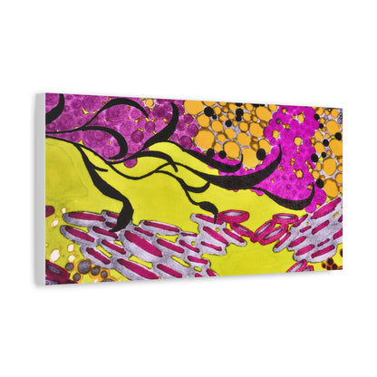 Vibrant Yellow & Magenta Wall Art
