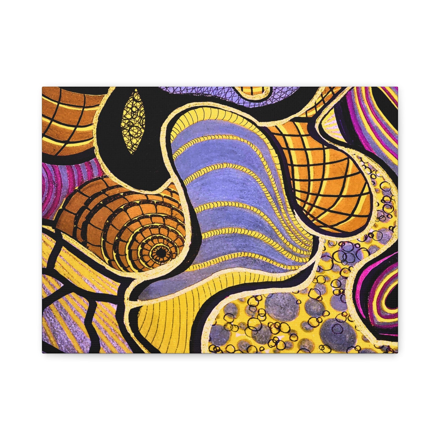 Abstract Gold & Purple Canvas Art
