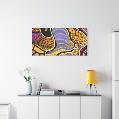 Abstract Gold & Purple Canvas Art