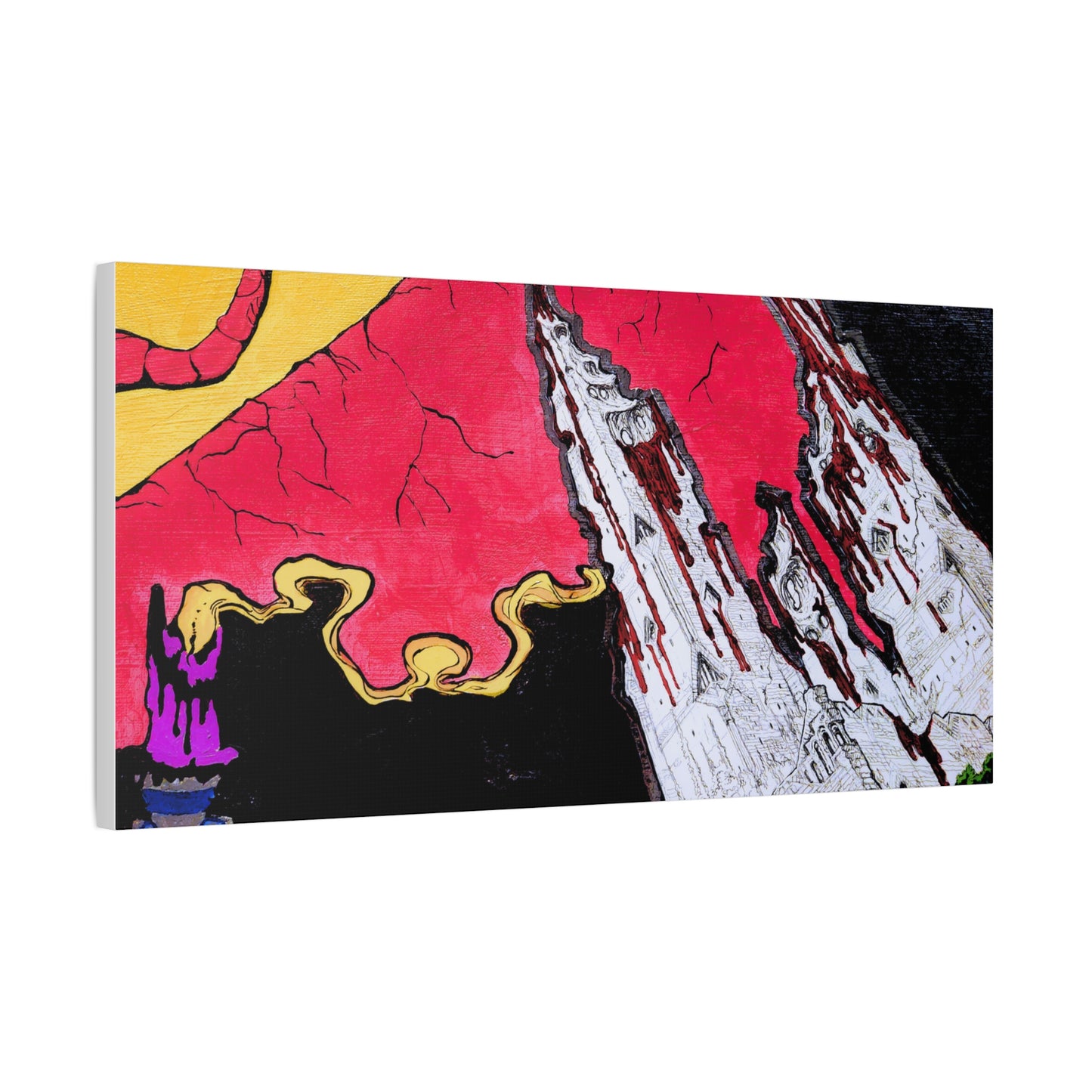 Surreal Mountain Flame Matte Canvas Wall Art