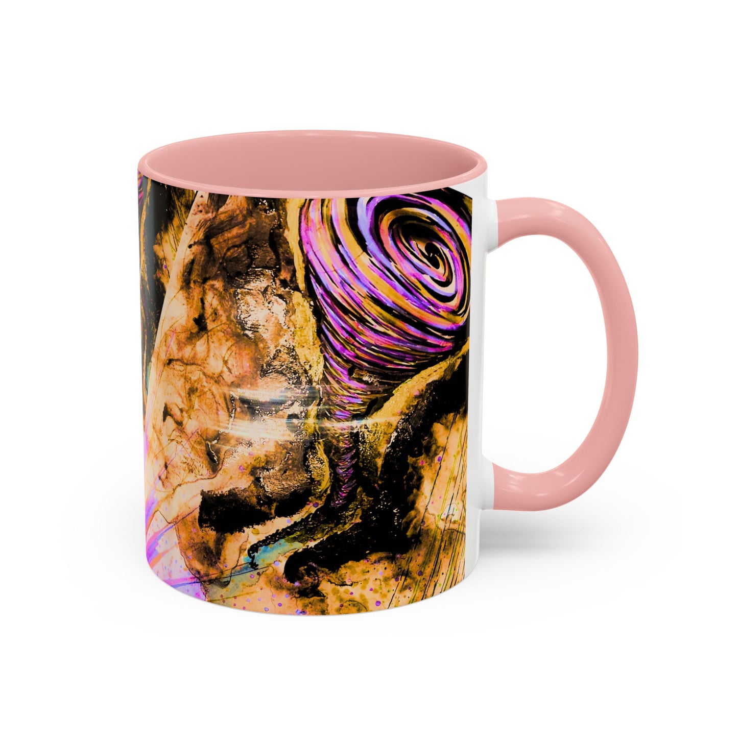 Abstract Swirl Accent Coffee Mug (11/15oz)