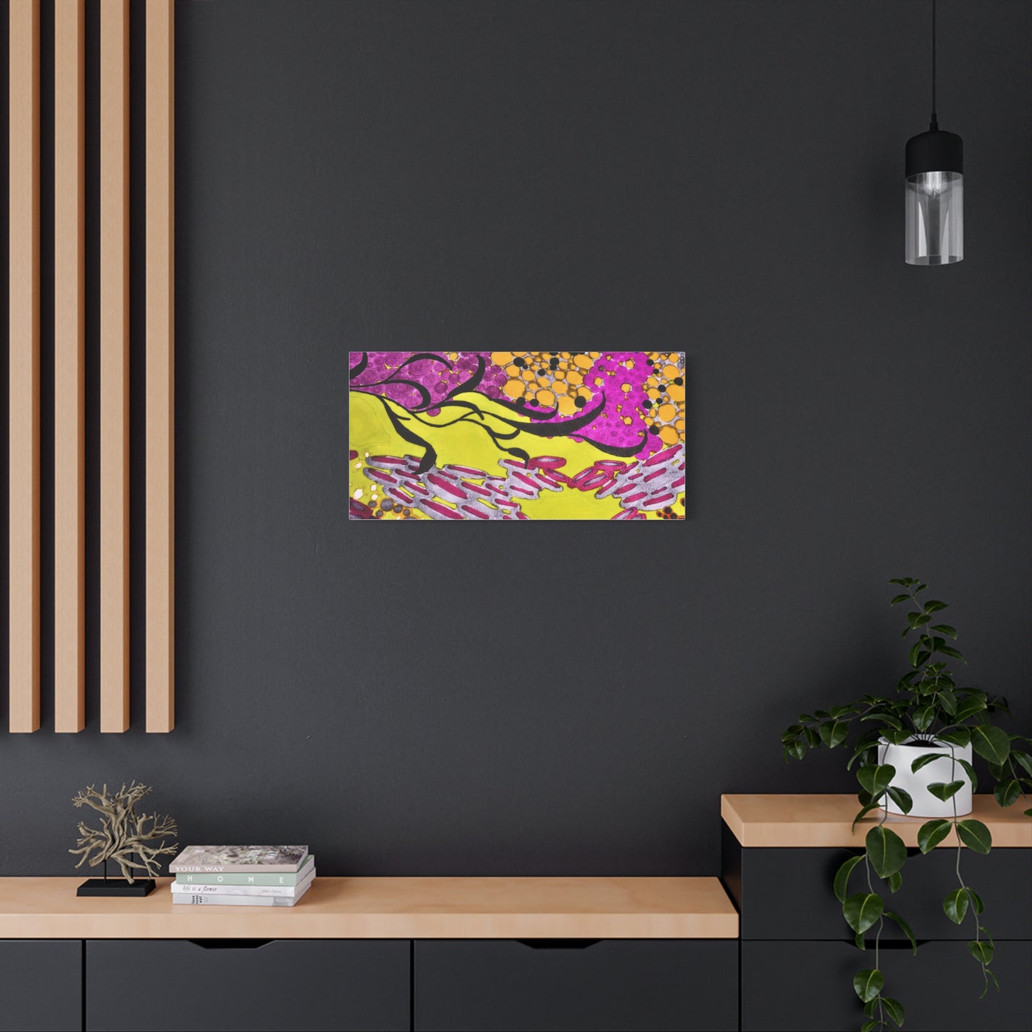 Vibrant Yellow & Magenta Wall Art