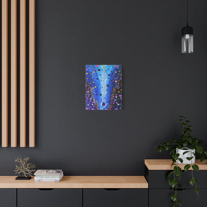 Blue Galaxy Cosmic Night Canvas Art