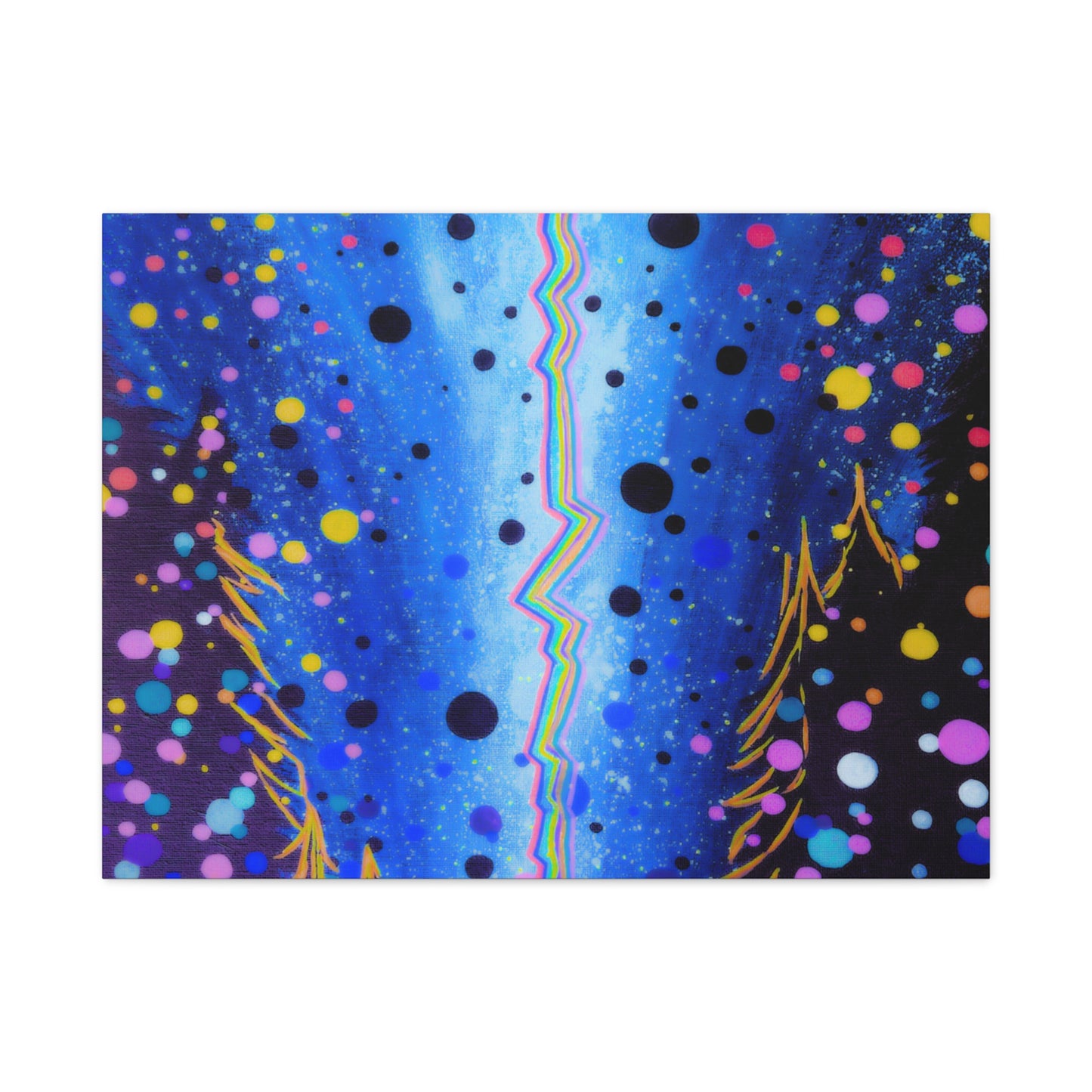 Blue Galaxy Cosmic Night Canvas Art