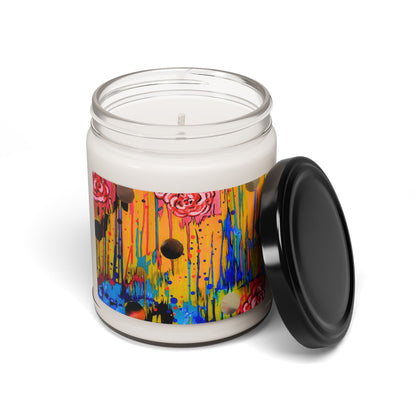 Artistic Floral Soy Candle