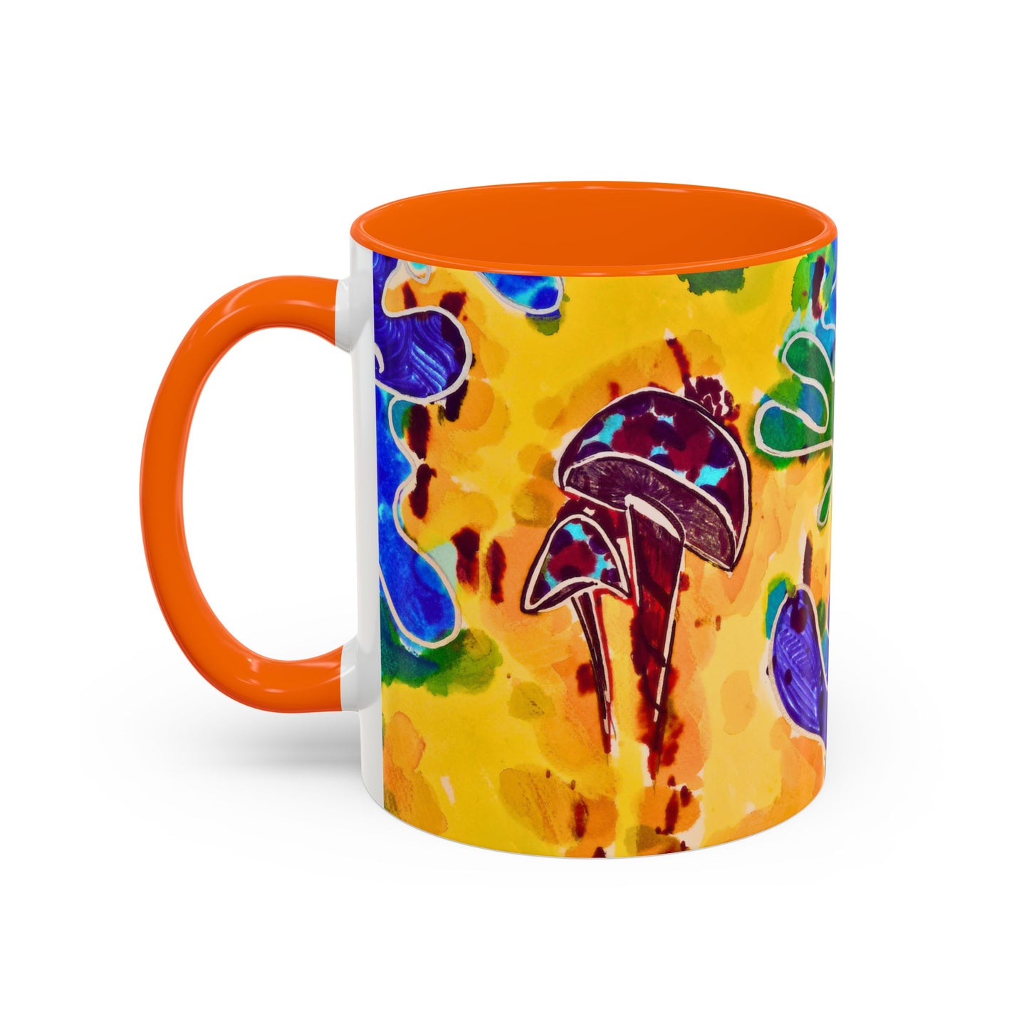 Mug - Colorful Psychedelic Mushroom Accent Coffee Mug (11/15oz)