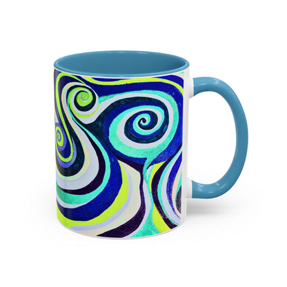 Abstract Swirl Accent Coffee Mug