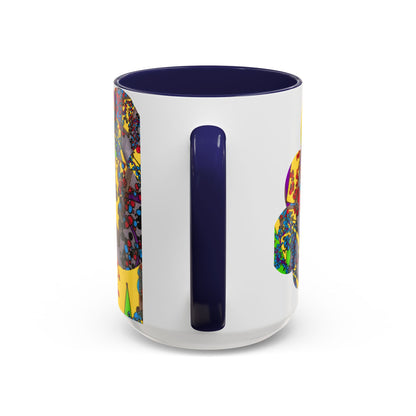 Abstract Colorburst Accent Coffee Mug — Vibrant Pop Art Design