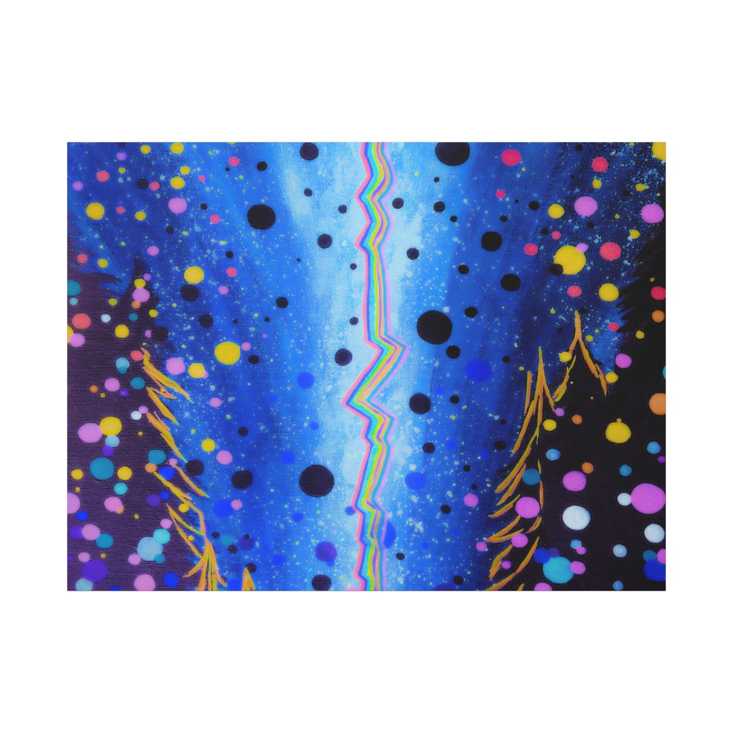 Blue Galaxy Cosmic Night Canvas Art