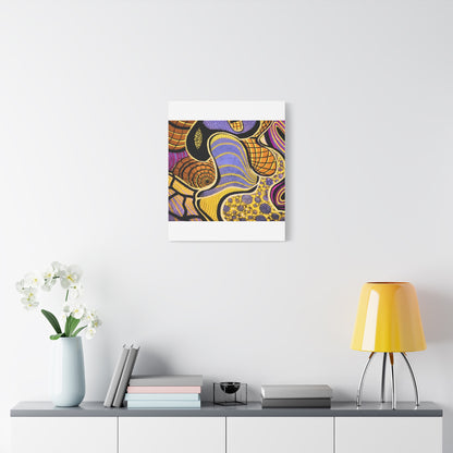 Abstract Gold & Purple Canvas Art