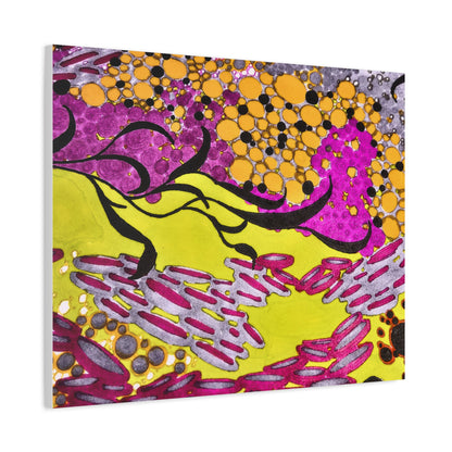 Vibrant Yellow & Magenta Wall Art