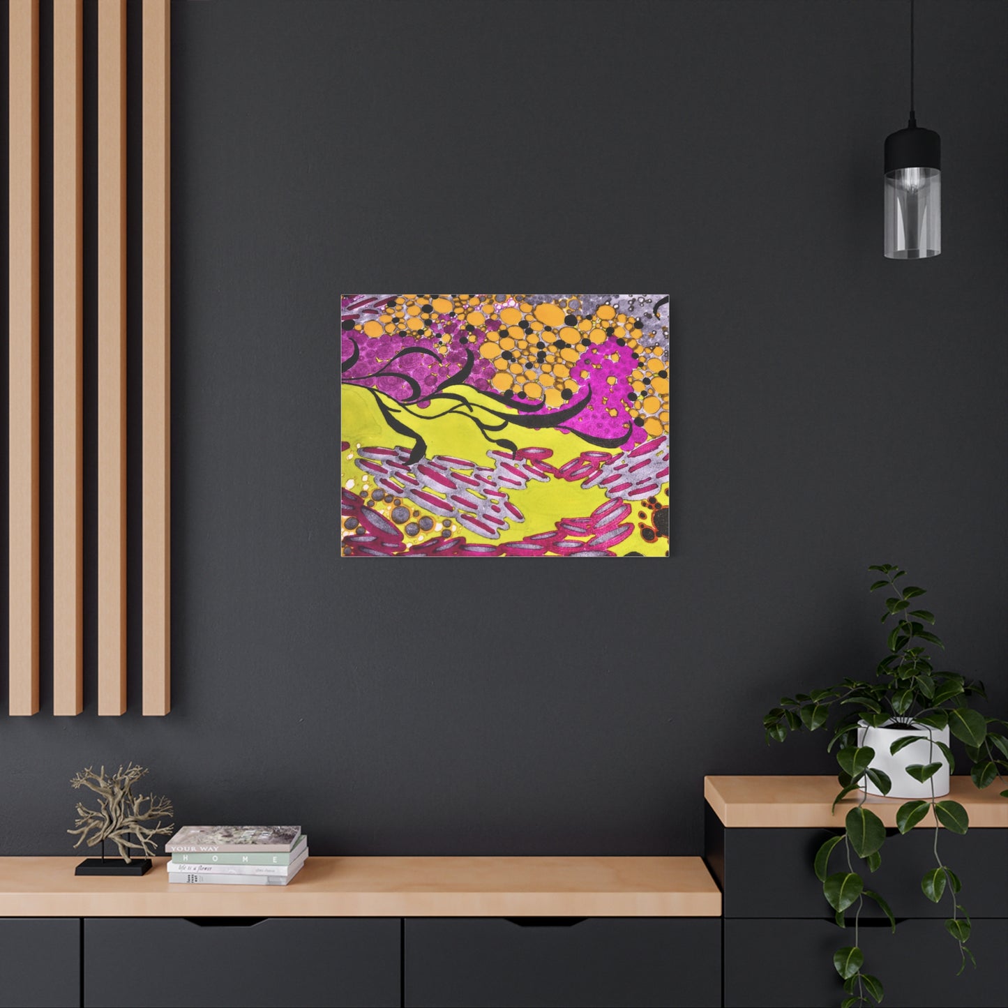 Vibrant Yellow & Magenta Wall Art