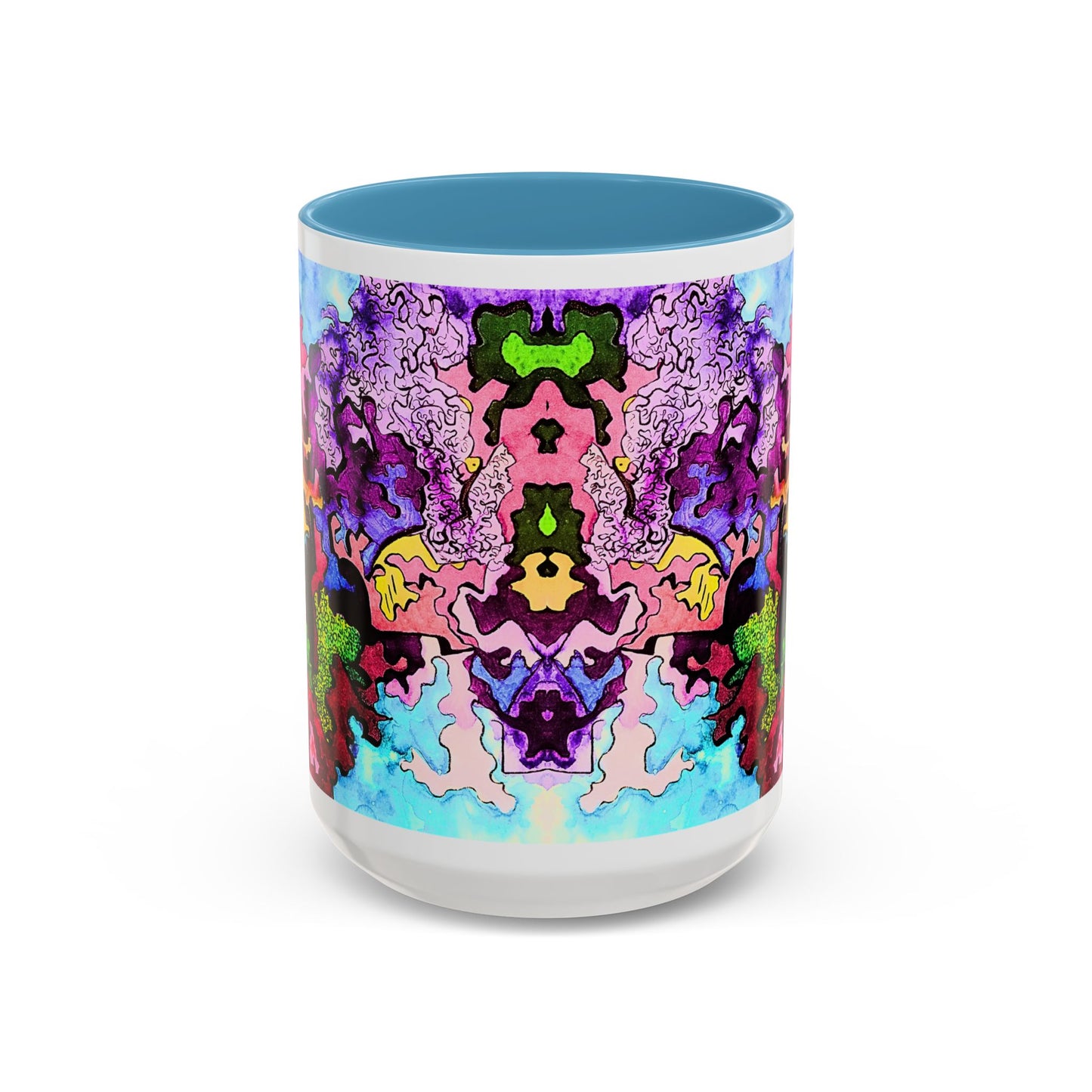 Abstract Colorful Art Coffee Mug — Vibrant Symmetry Accent Mug