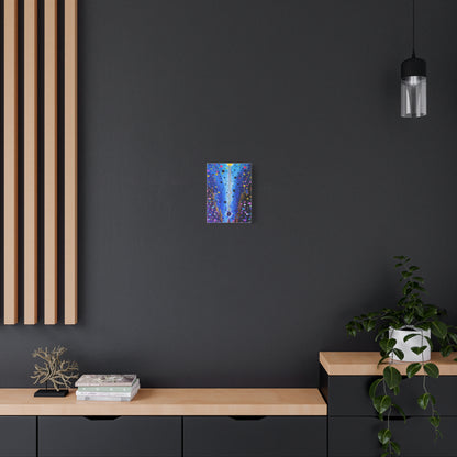 Blue Galaxy Cosmic Night Canvas Art