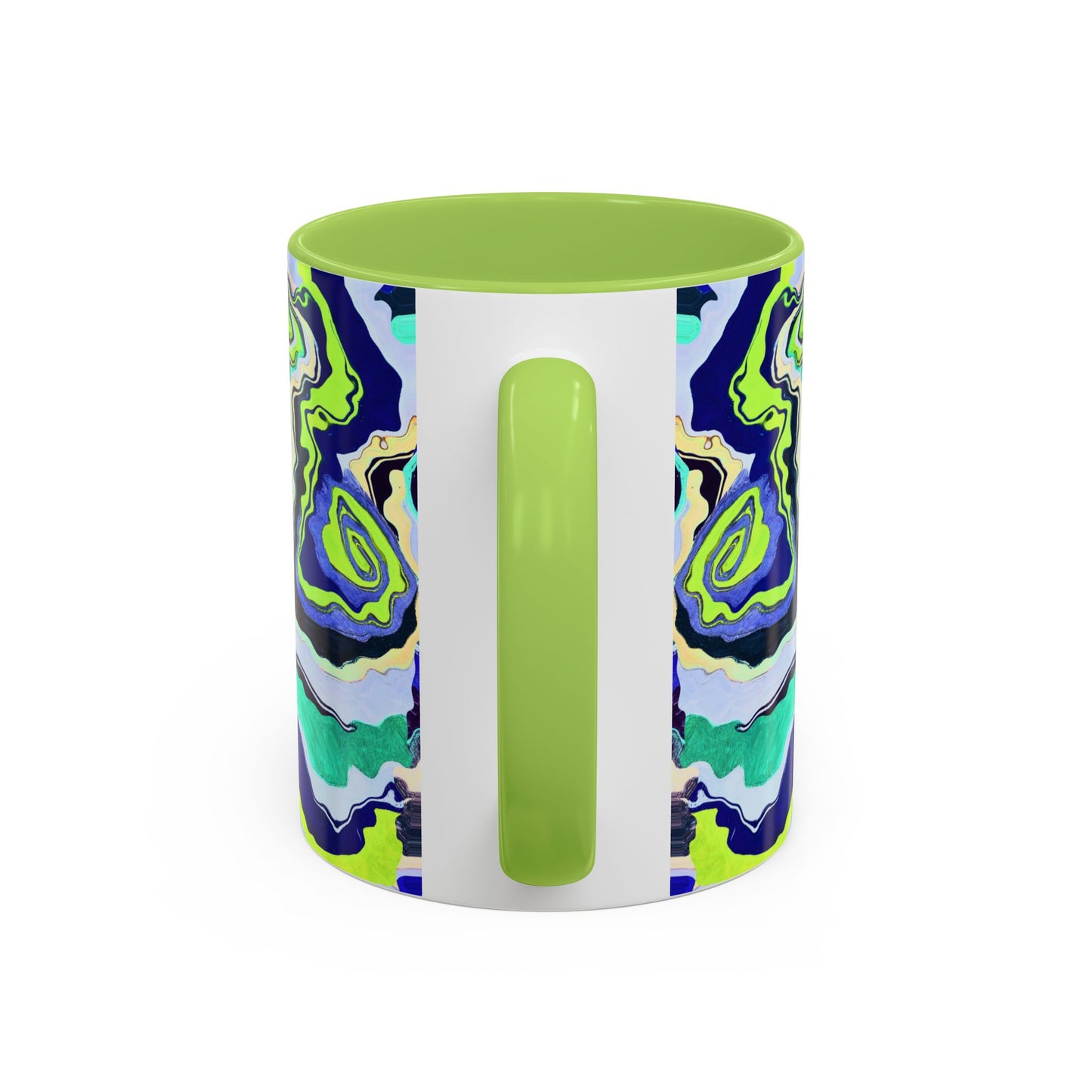 Abstract Blue Swirl Accent Coffee Mug