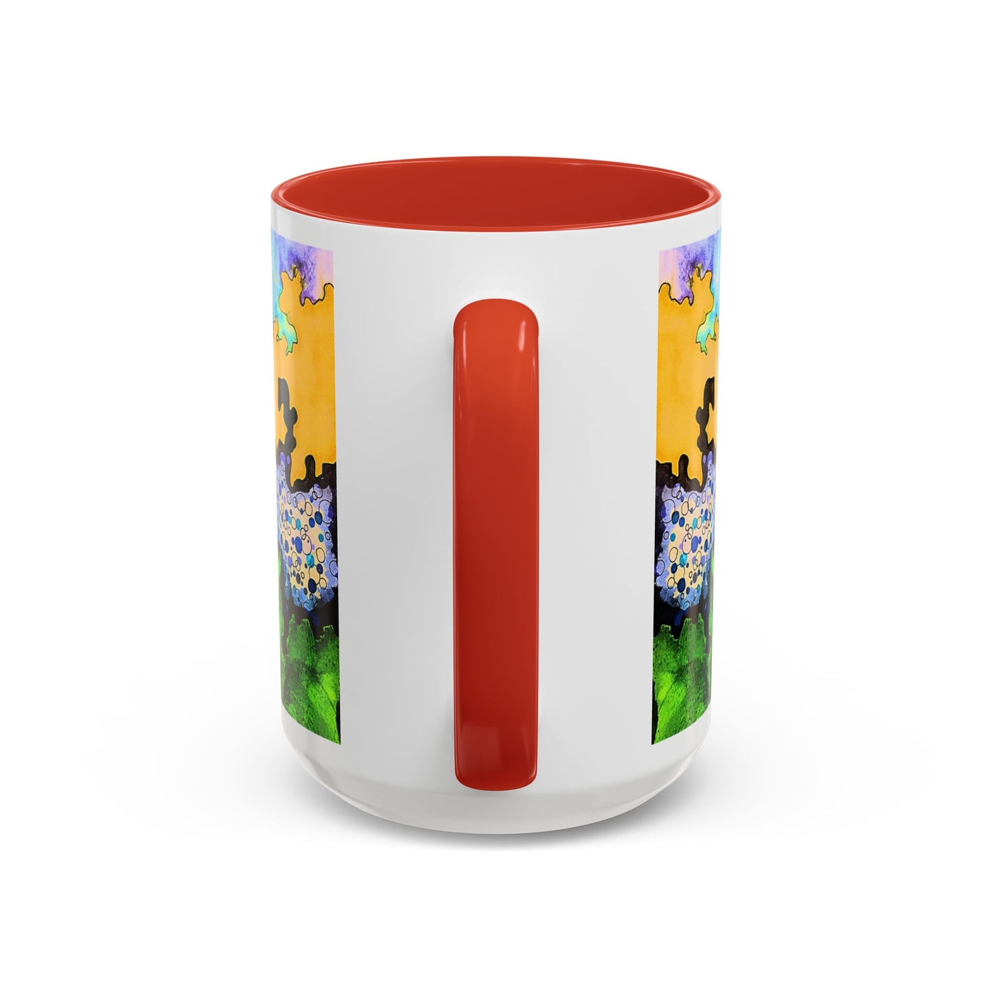 Abstract Colorful Art Coffee Mug — Vibrant Symmetry Accent Mug