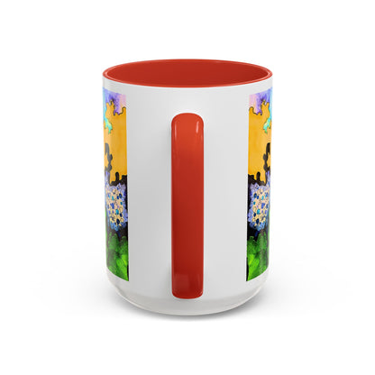 Abstract Colorful Art Coffee Mug — Vibrant Symmetry Accent Mug