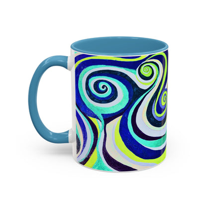 Abstract Swirl Accent Coffee Mug