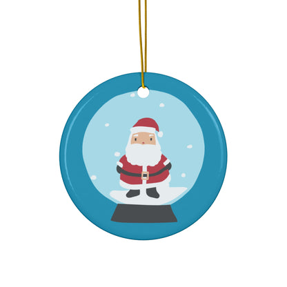 Ceramic Santa Ornament- Round