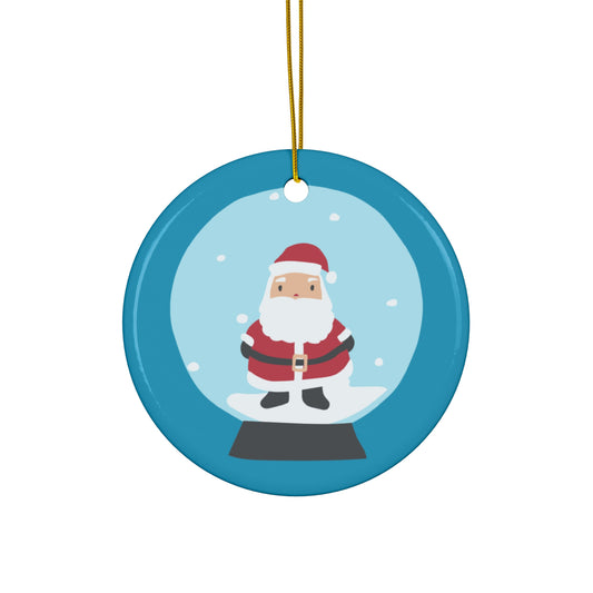 Ceramic Santa Ornament- Round