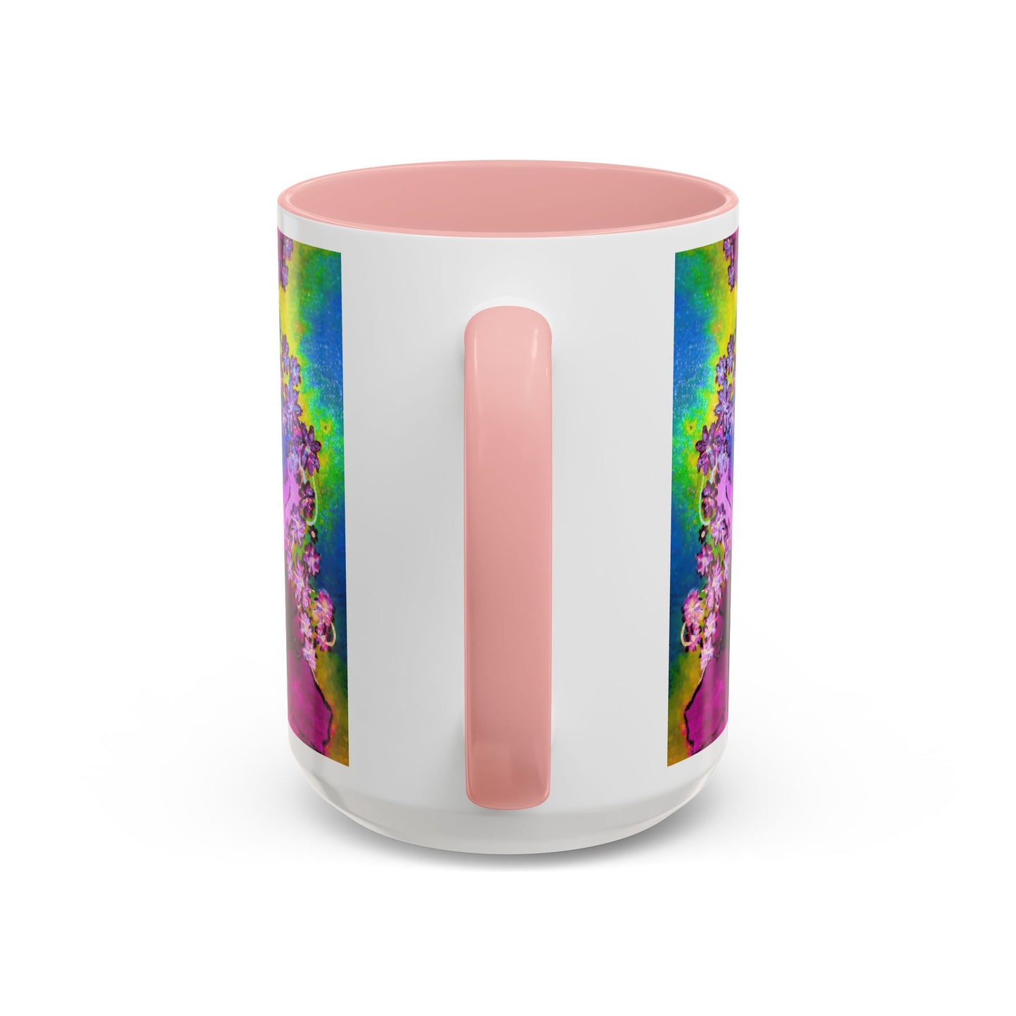 Vibrant Abstract Inkblot Accent Coffee Mug – Psychedelic Floral Color Splash (11/15oz)