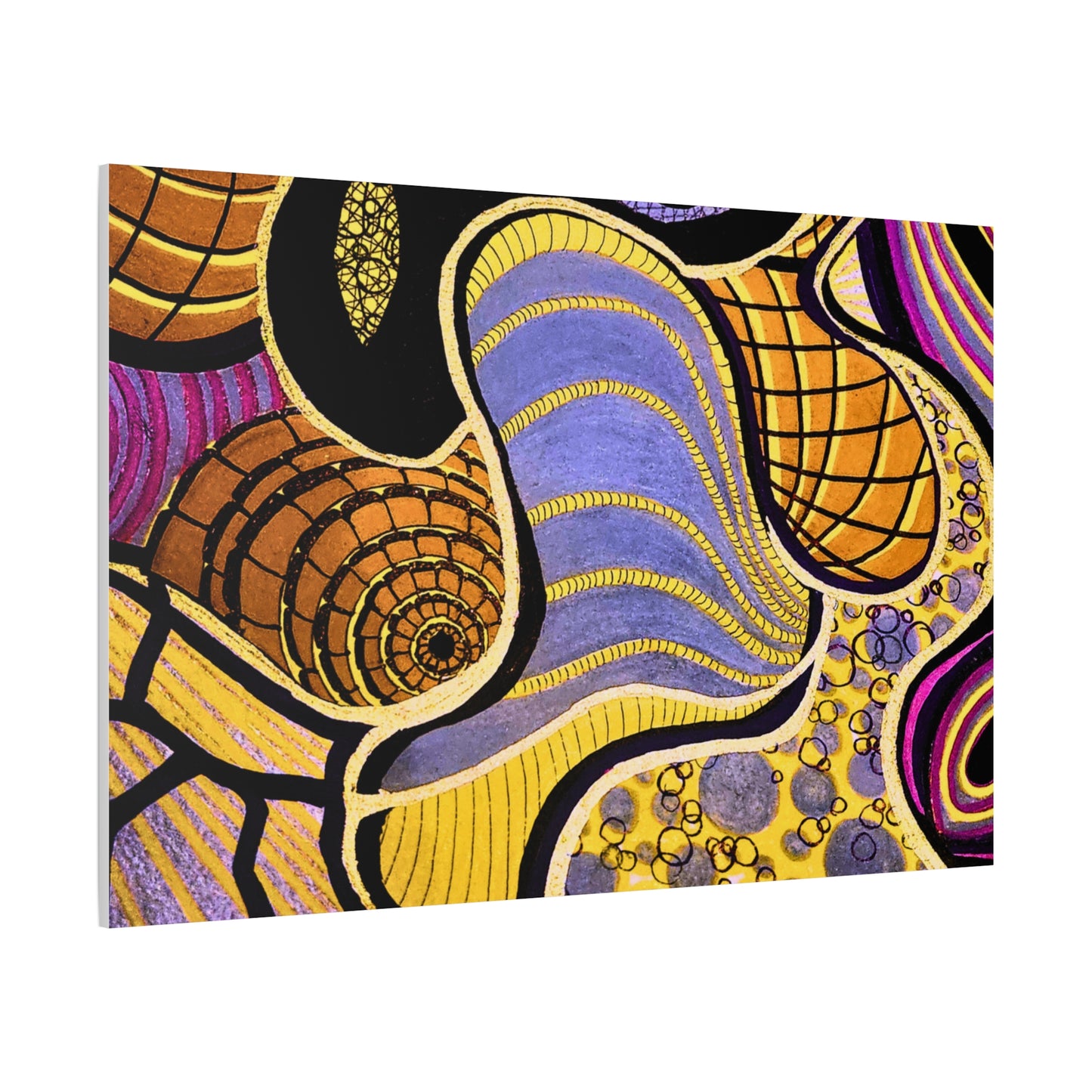 Abstract Gold & Purple Canvas Art