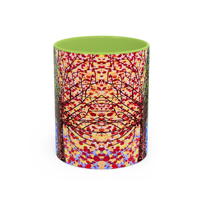 Accent Coffee Mug - Colorful Pointillist Tree Art Cup (11/15 oz)