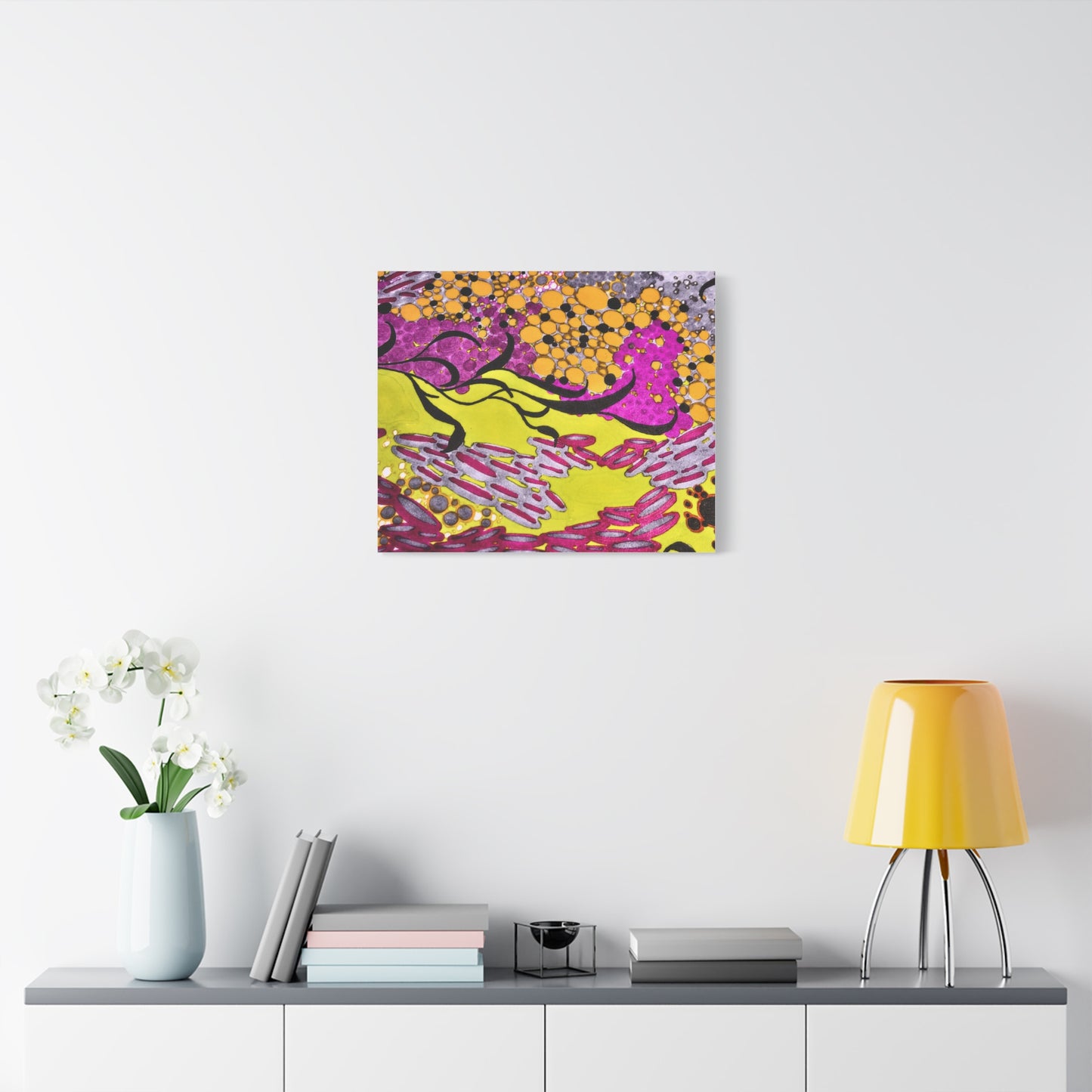 Vibrant Yellow & Magenta Wall Art